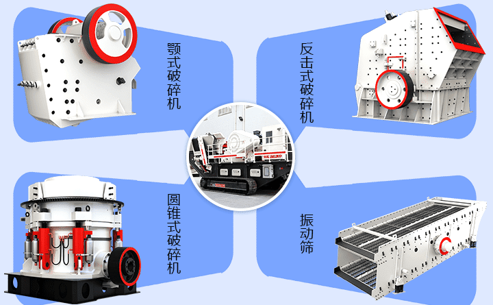 可搭配各種機型的全移動破碎站